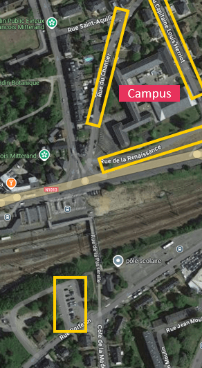 Stationnement campus Evreux Centre