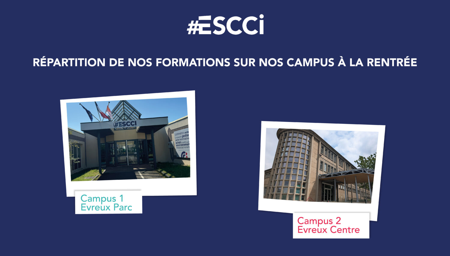 Répartition de nos formations sur nos campus à la rentrée