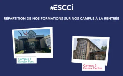 Répartition de nos formations sur nos campus à la rentrée